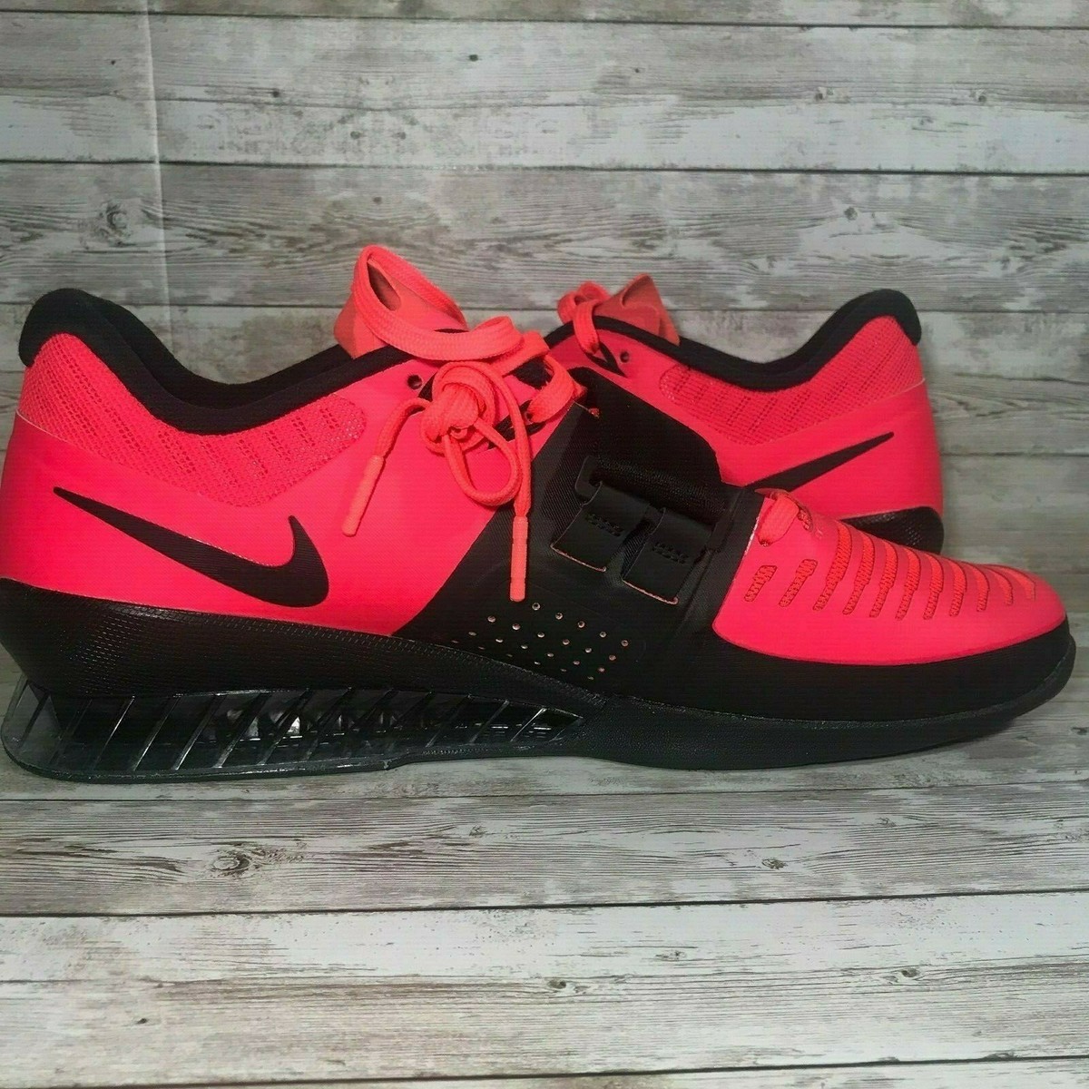 Nike Romaleos 3 Solar Weightlifting Shoes Red/Black 852933-602 Size 12.5 Nike Romaleos 3 Weightlifting Solar Red Sz 14 | Mercari main image 4