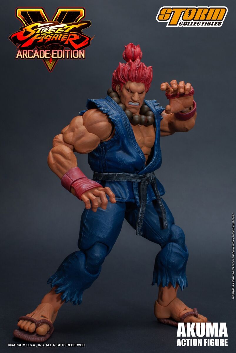  Storm Collectibles Street Fighter V: Arcade Edition Akuma  (Nostalgic Costume) 1/12 Action Figure, SG_B07G9NCW2S_US : Toys & Games