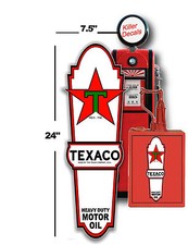 (TEXA-LUB-1) 24" X 7.1" TEXACO LUBSTER CALCOMANÍA DELANTERA LATA DE ACEITE / BOMBA DE GAS 3
