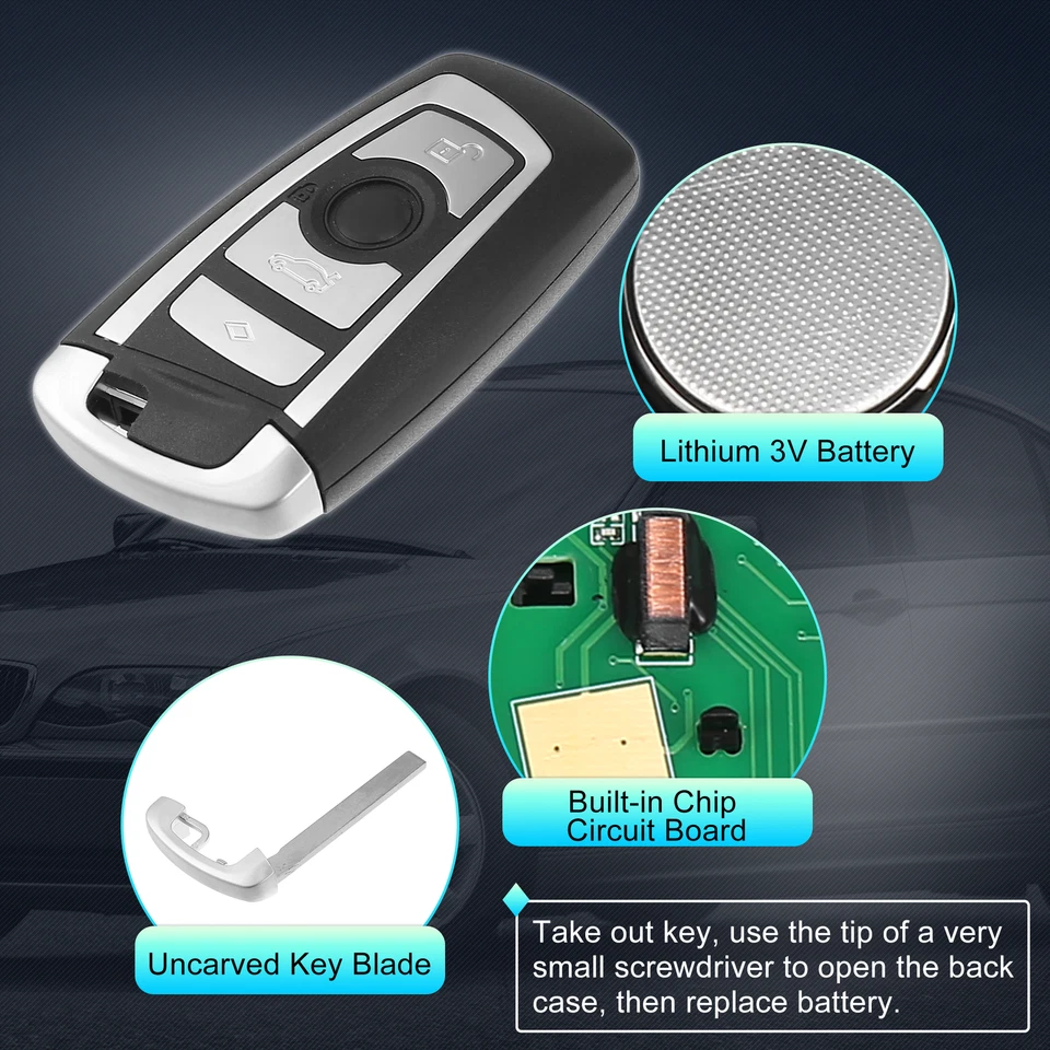 Pack de 1 para BMW 550i 530i 535i Smart Proximity Entrada sin llave Mando a distancia Foto 4 de 4