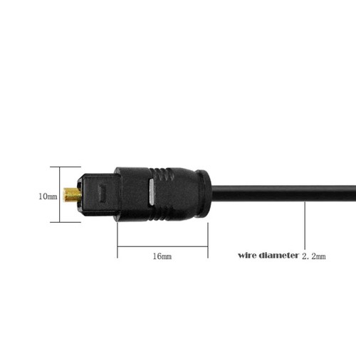 1M Optical TOS Link Cable Digital Audio HQ 4MM Lead GOLD For Soundbar/PS4/TV/Sky - Picture 5 of 12