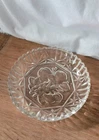 Federal Glass 5 3/8" Shallow Clear Bowl With Fruit Motive Vintage