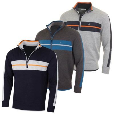 Calvin Klein Golf Herren 2025 CK Vertex Half Zip Neck Sweater Pullover 41% Rabatt UVP