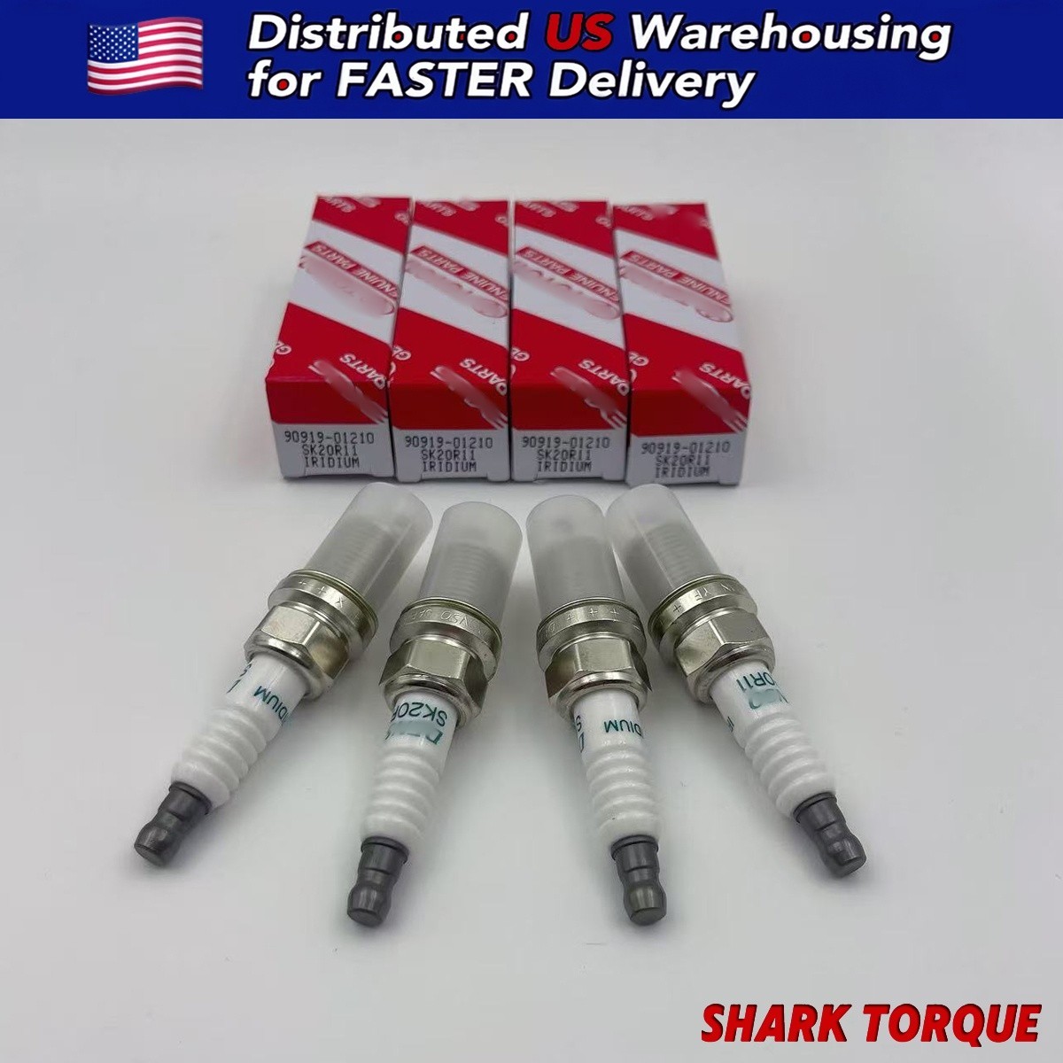 4PCS Genuine  Iridium Spark Plugs OEM 90919-01210 SK20R11 3297 for Toyota US