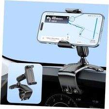 Multifunctional Car Dashboard Mobile Phone Holder, 360 Degree Rotation Black