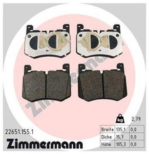 ZIMMERMANN Bremsbeläge Bremsbelagsatz Bremsklötze Vorne 22651.155.1