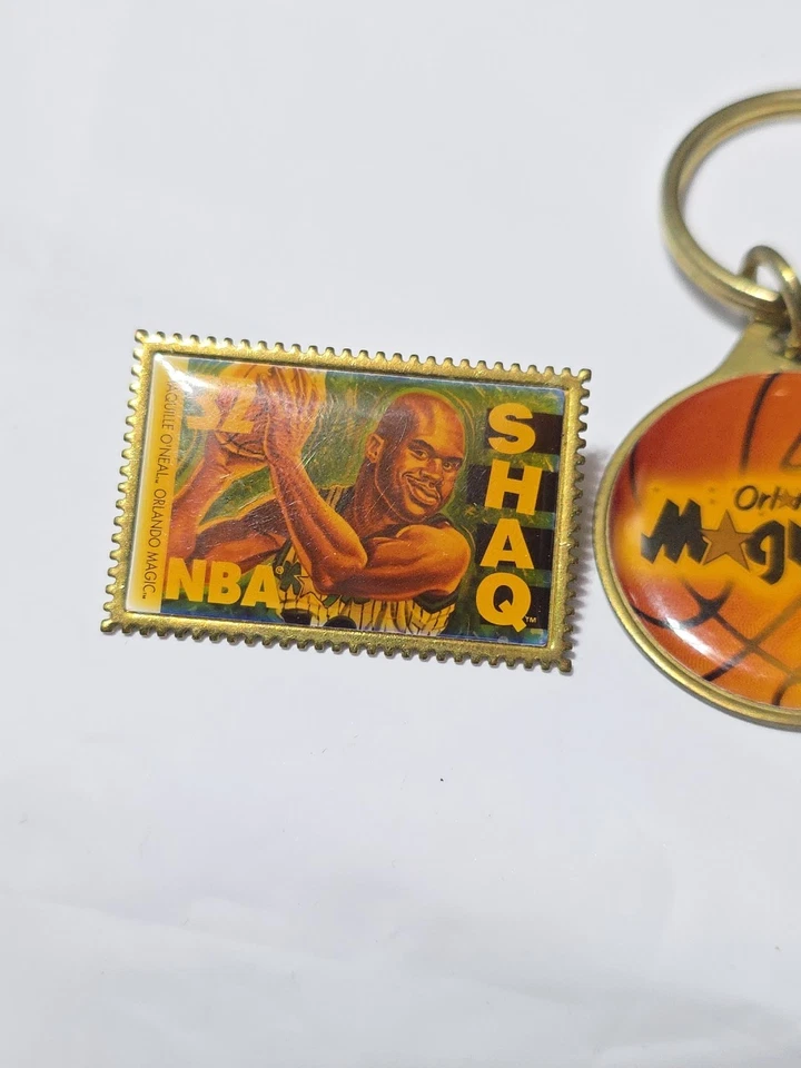 Shaquille O'Neal Penny Hardaway Orlando Magic Vintage NBA Pin  Basketball Key  - Image 4 of 4