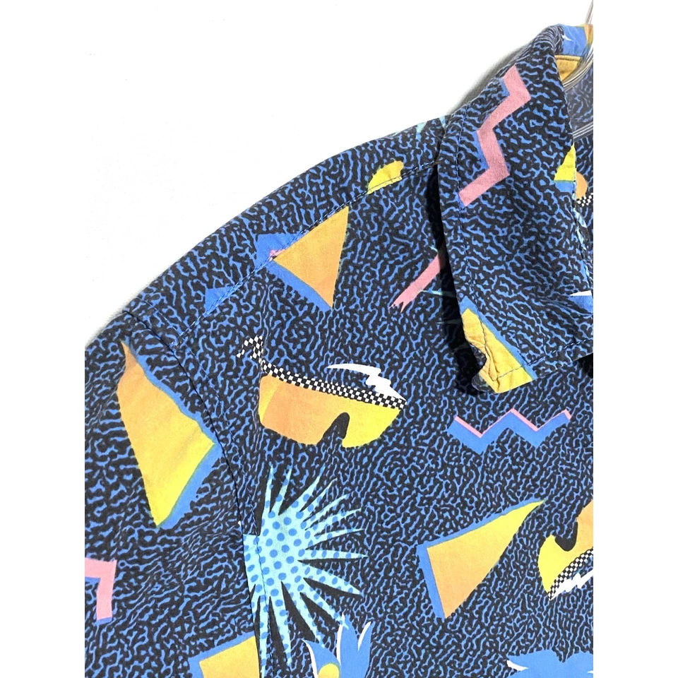 Camisa Neff Retro Hawaiana Tropical Estampado Completo Botón Para Hombres S 80s 90s Patinador  Foto 3 de 4