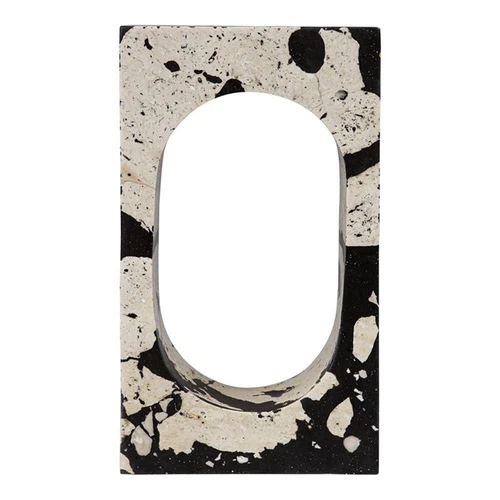 Uttermost Nouveau Contemporary Resin & Stone Sculpture in Natural White/Black - Picture 1 of 5