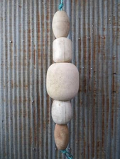 5 Old Fish Net Floats 28 Inches Long Fishing Buoys Bouys Tiki Hut Bar  -(SF51)