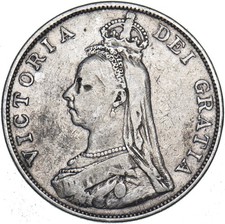 1889 Double Florin - Victoria British Silver Coin