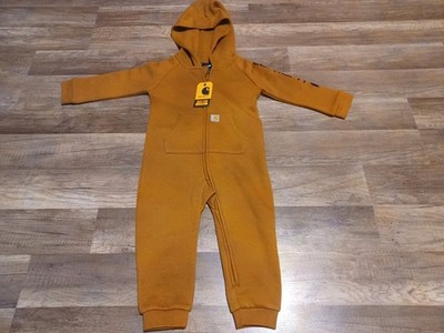 New NWT Carhartt Fleece Zip-Front Coveralls One Piece Unisex Baby