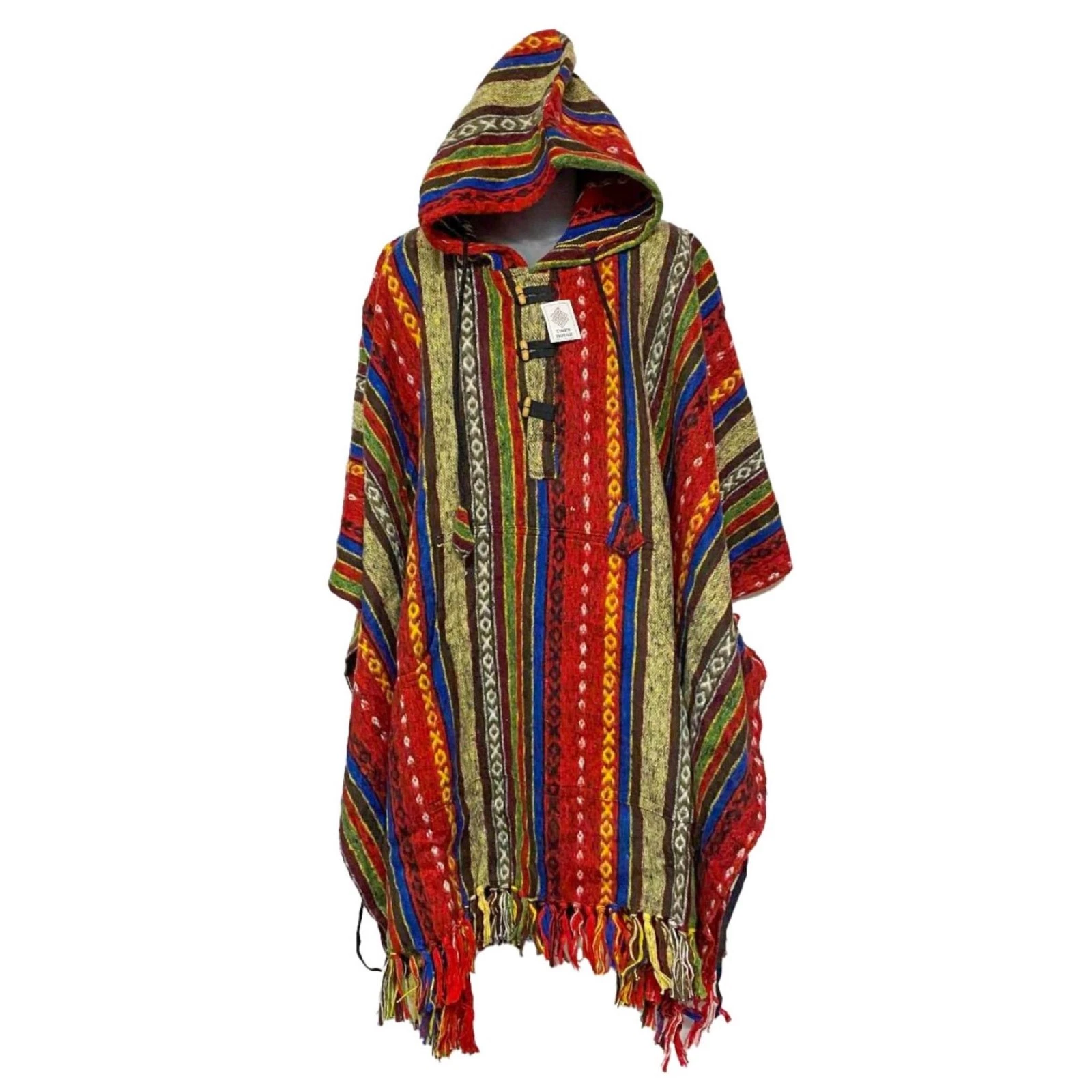 Cotton Poncho Unisex Boho Baja Shawl Festival Hippie Outdoor Surf Mexican Hood
Opens in a new window