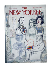 The New Yorker Magazine November 23, 1968 Saul Steinberg Family Cover Art VG