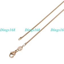 18K Rose Gold Filled HypoAllergenic 16 inch 1.2mm Thin Italian Snake Chain B126R
