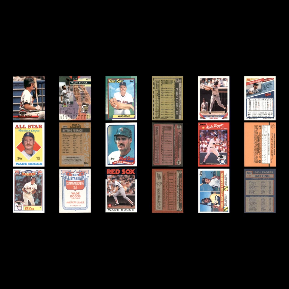 Wade Boggs Lot 163 Baseball Cards No Dupes Chicken Man Red Sox NY Yankees Rays - Image 4 of 4