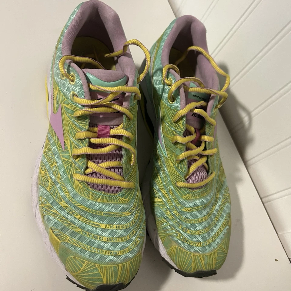 Mizuno Wave Sayonara Running Shoes Women's Teal/Yellow - US 8.5 - Image 4 of 4