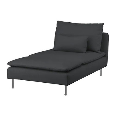 IKEA SODERHAMN Bezug Set für Chaiselongue, Fridtuna dunkelgrau 605.189.95