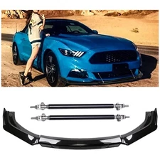 Polypropylene Black Front Lip Splitters & Strut Rods - Q50 Q60 Q70 Fit