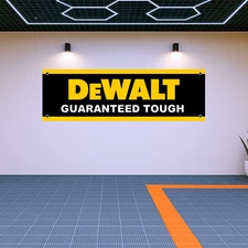 Decoration Dewalt Tools Banner Garage Wall Art Fans Gift, 71x24 in