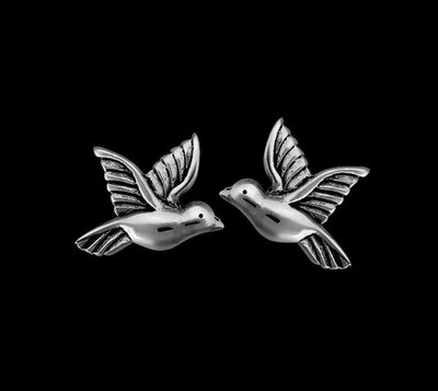 Sterling Silber Ohrstecker fliegender Vogel