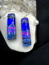 Handmade Dichroic Glass Earrings