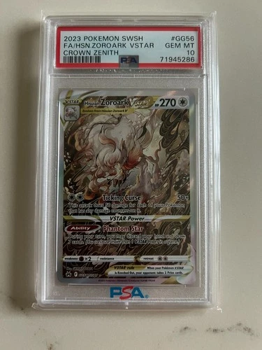 2023 Pokemon SWSH Crown Zenith #GG56 FA Hisuian Zoroark VSTAR PSA 10 GEM MINT