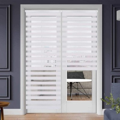 Easy Fix Zebra Rollo, Tag- und Nachtrollo 75 cm x 230 cm, weiß