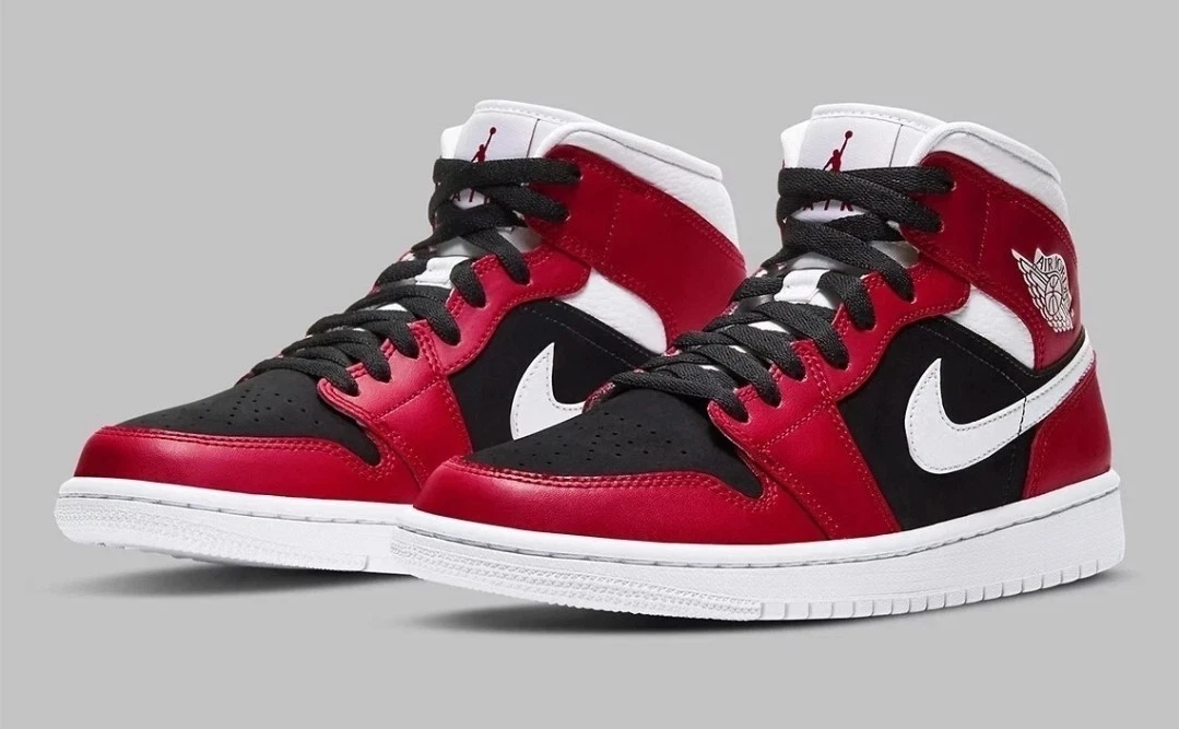 Jordan 1 Mid Gym Red Black W for sale | eBay