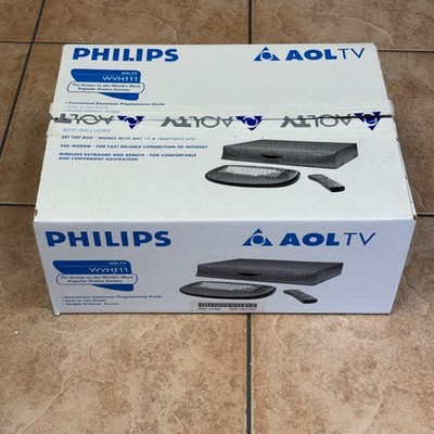 Original AOL TV Set Top Box Internet Modem Philips Keyboard WVH111(NEW OPEN BOX)