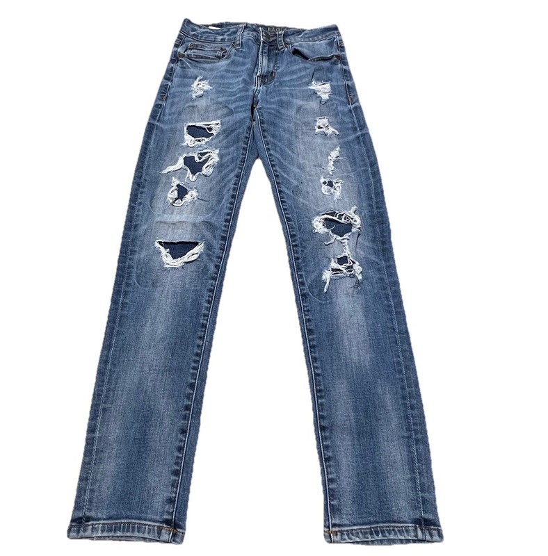 AE American Eagle Next Level Skinny Destroyed Stretch Jeans Mens Fits Size28x26