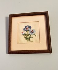 Broderie Crewel vintage fleurs du matin