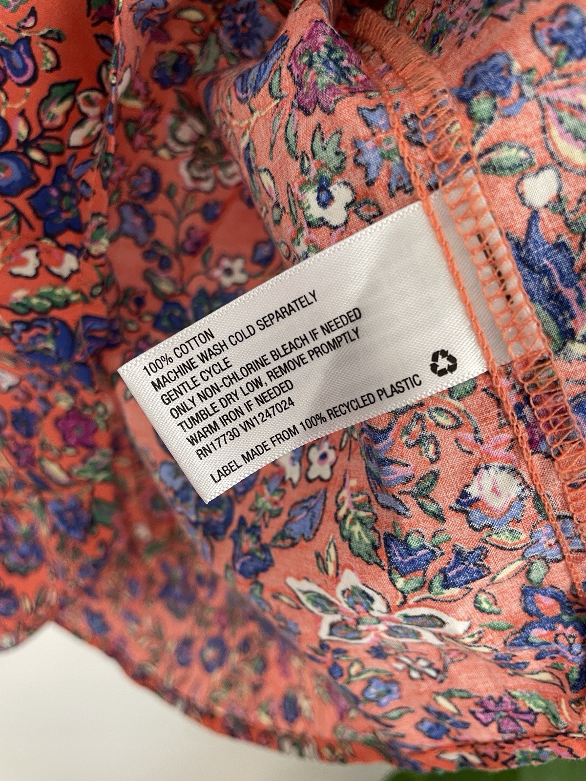 Universal Thread L Orange Multi Color Floral 3/4 … - image 4