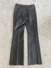 Vintage BCBG Max Azria Leather Pants Sz 0 Back Pockets Fully Lined Grunge Black