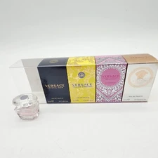 Versace Perfume Gift Set Variety 4 Piece Mini Splash 0.17 oz/ea 1 Missing. READ