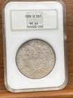 1898 O  TONED Textile Morgan Silver Dollar - NGC MS 64