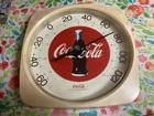 VINTAGE 1993 COCA COLA 12x12" SQUARE ADVERTISING OUTDOOR THERMOMETER EXC