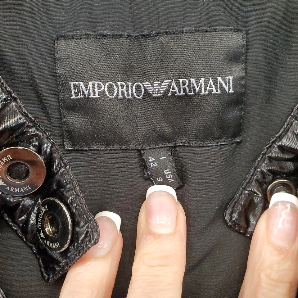 Chaqueta EMPORIO ARMANI Mujer 8 Cremallera Completa Manga Larga Negra Foto 3 de 4