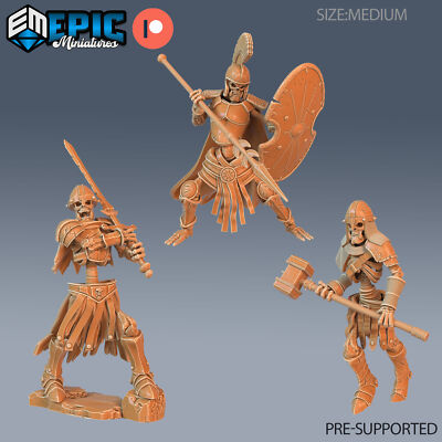 Skelett Ork Krieger, Dungeons & Dragons Miniaturen, Untoter Ritter Miniaturen