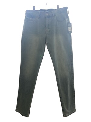 True Religion Mens 36x32 Single Needle Light Brisk Wash Slim Jeans With Flap