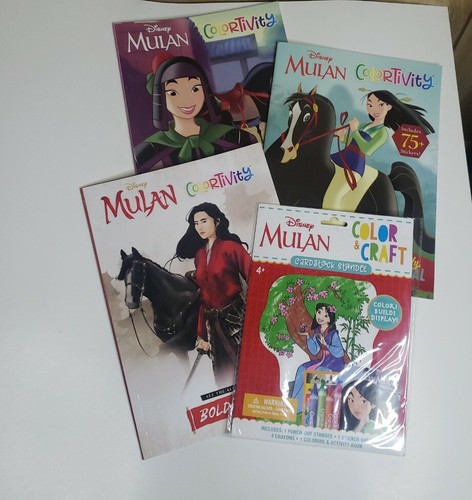 Mulan Coloring Books And Activity Set by Disney Qty 4 *NEW*