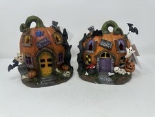 Halloween Haunted Village Pumpkin Houses, Jack O Lantern, 8.5  NEW Sold Separate