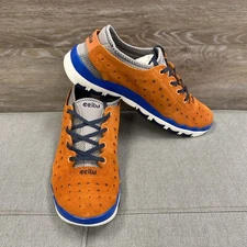 NIB CCILU BANDIT CRANDELL SUEDE/MESH ORANGE/NAVY/VIVID BLUESHOES SZ 10 #S226