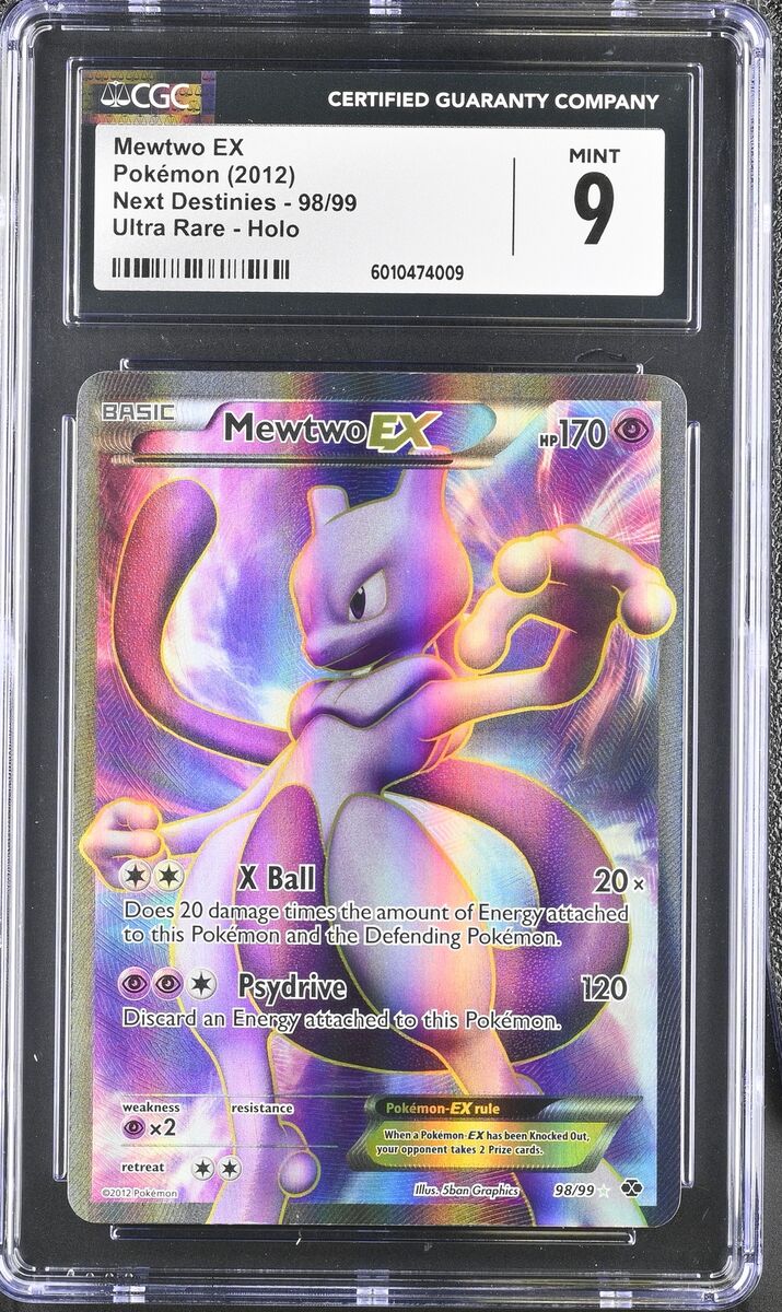 CGC 9 MINT Mewtwo EX 2012 Next Destinies 98/99 Ultra Rare CGC 9 MINT Mewtwo EX 2012 Next Destinies 98/99 Ultra Rare