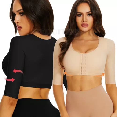 Women's Arm Shaper Post Surgery Compression Sleeves Slimming Fajas Arm Lipo Top - Picture 1 of 21