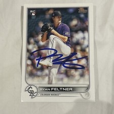 RYAN FELTNER Signed 2022 Topps Series 2 Baseball Card #373 Rockies Rookie AUTO