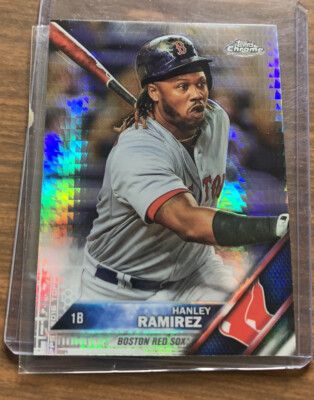 Hanley Ramirez 2016 Topps Chrome PRISM  Refractor # 180, Boston Red Sox