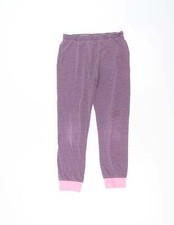 F&F Girls Blue Cotton Blend Sweatpants Trousers Size 7-8 Years