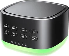 Magicteam White Noise Machine 10 Colors Lights And 25 Soothing Sounds Sleep With