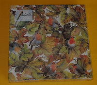 20 Servietten Rotkehlchen Herbst 1 Packung Ovp Motivservietten Vogel Robin Ambi